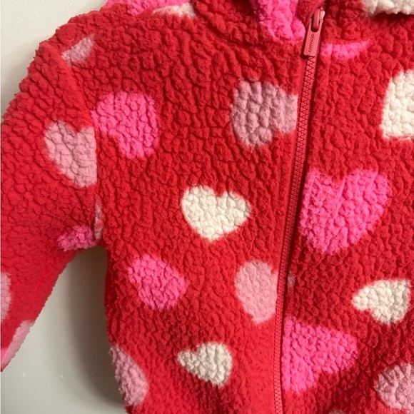 Old navy Red Heart Patterned Fleece Jacket 4 years - Picture 2 of 6